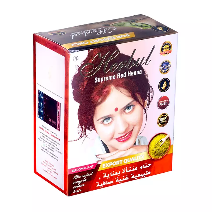 Hiusväri Herbul Supreme Red Henna 6x10g - Hiusvärit ja sävytteet - 0750343889885 - 1