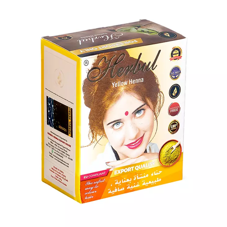 Hiusväri Herbul Yellow Henna 6x10g - Hiusvärit ja sävytteet - 8694677100075 - 1