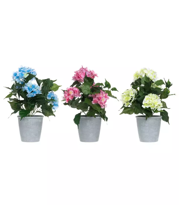 HORTENSIA 42CM RUUKUSSA 4LIVIN - Tekokasvit ja muovikukat - 6410413122185 - 1