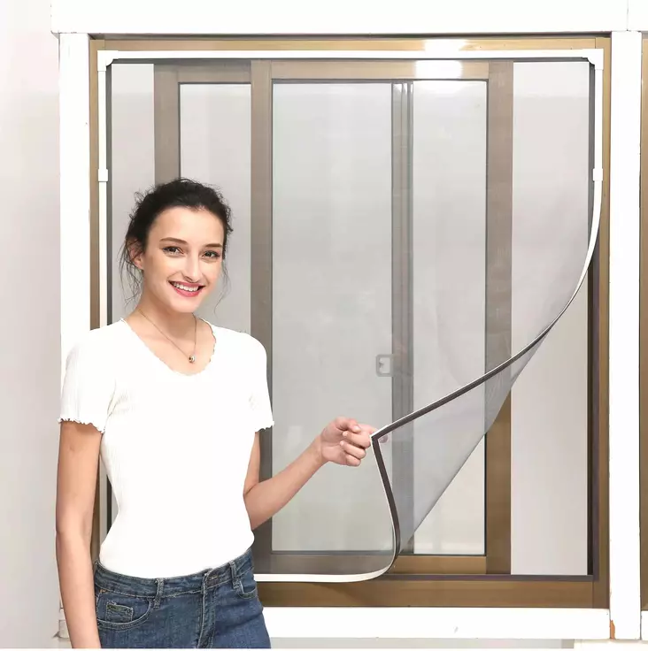 HYTTYSVERKKO magneetti-hyttysverkko ikkunaan 130 x 150 cm, valkoinen GREEN LAND - Hyönteisverkot ja oviverhot - 6438014269535 - 1