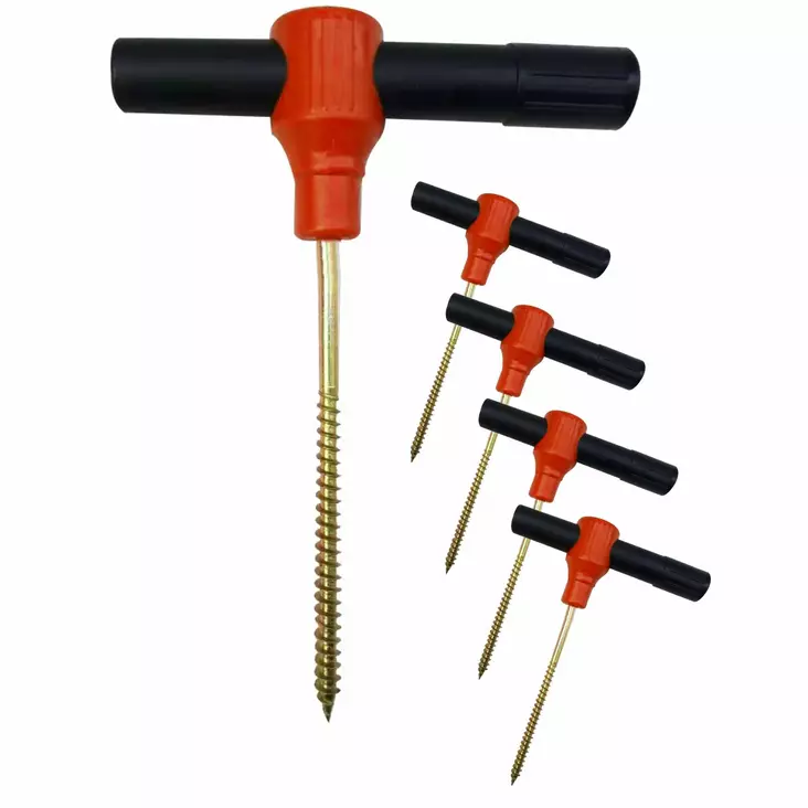 Jääruuvi 4kpl/pkt pilkkiteltan ankkurointiin - Pilkkitarvikkeet - 6438168116945 - 1