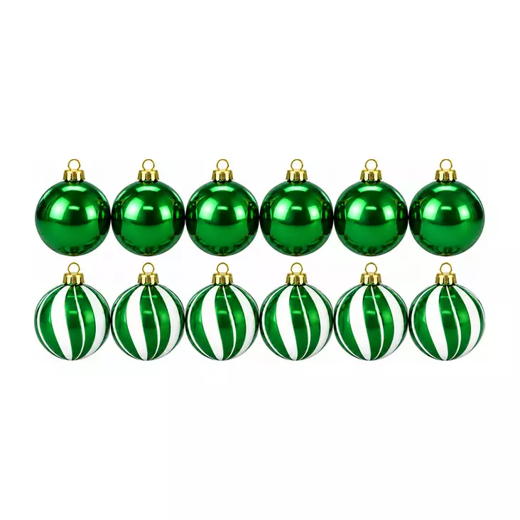 Kuusenpallot 6cm, 12kpl/pkt - Kuusenpallot ja ripustettavat koristeet - 6438506024925 - 1