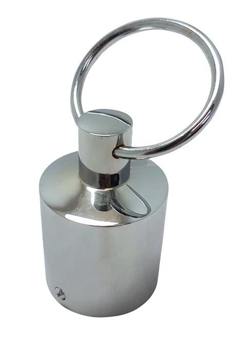 KAIDEKÖYSIPÄÄTE 35MM RENKAALLA KROMI - Kaideköydet ja kiinnikkeet - 6430045428585 - 1