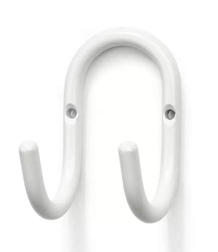 KAKSOISKOUKKU SATURN 85mm Valkoinen HABO - Koukut, naulakot ja telineet - 7317900182495 - 1