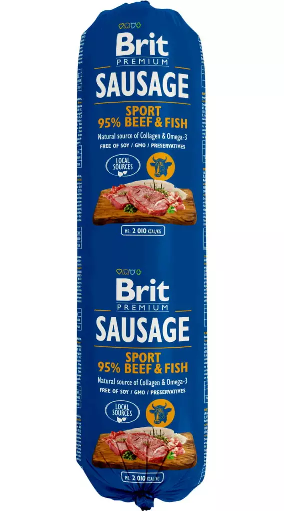 KOIRANMAKKARA BRIT PREMIUM NAUTA-KALA 800G - Koiranruoat ja herkut - 8595602525935 - 1