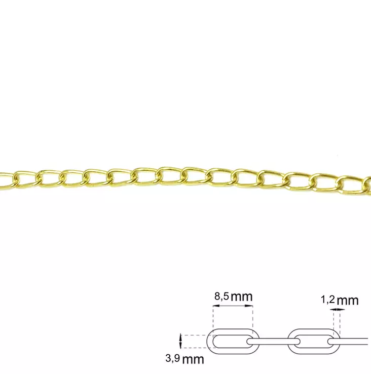KORISTEKETJU KULTA 2,0M - Ketjut ja ketjutarvikkeet - 6438417030305 - 1