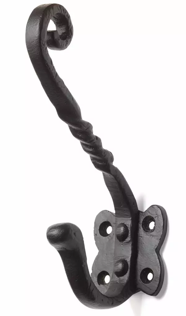 KOUKKU RUSTIK TAOTTU MUSTA HABO - Koukut, naulakot ja telineet - 7317900186295 - 1