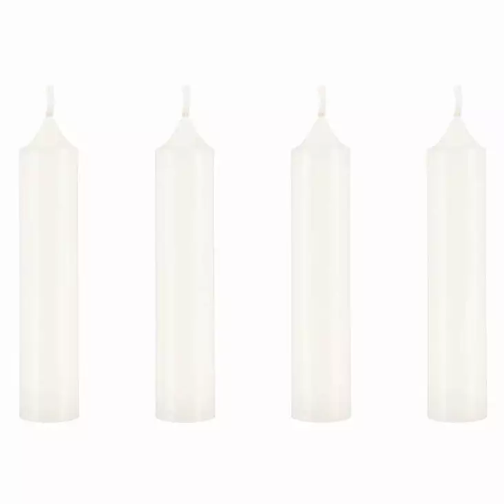 Kynttilä Lampetti 4 kpl valkoinen - Antiikkikynttilät ja kruunukynttilät - 6410416388915 - 1