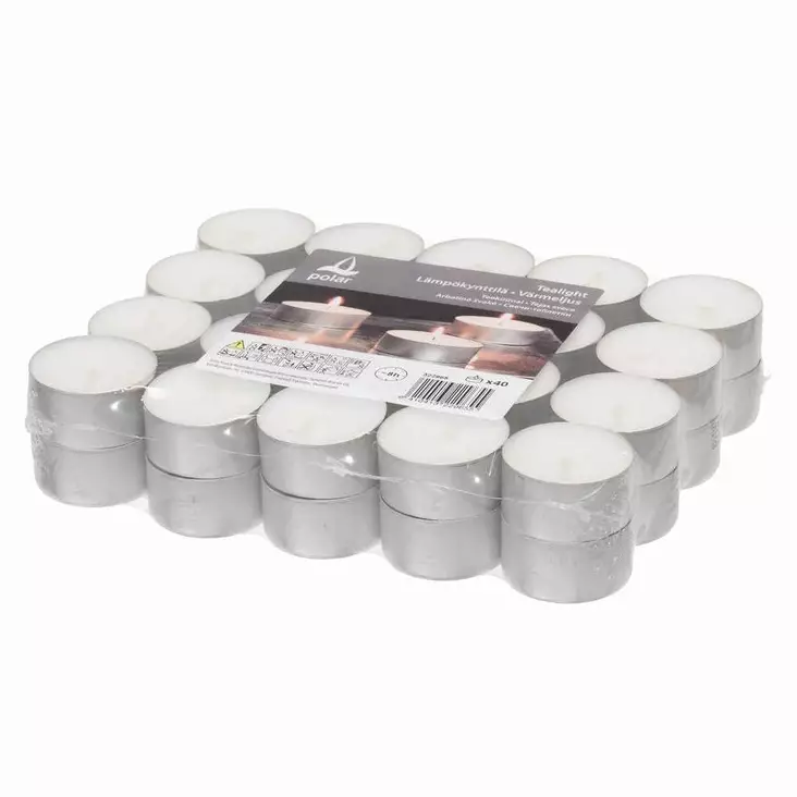 Lämpökynttilä 40 kpl 8h - Tuikkukynttilät ja lämpökynttilät - 6410413229655 - 1