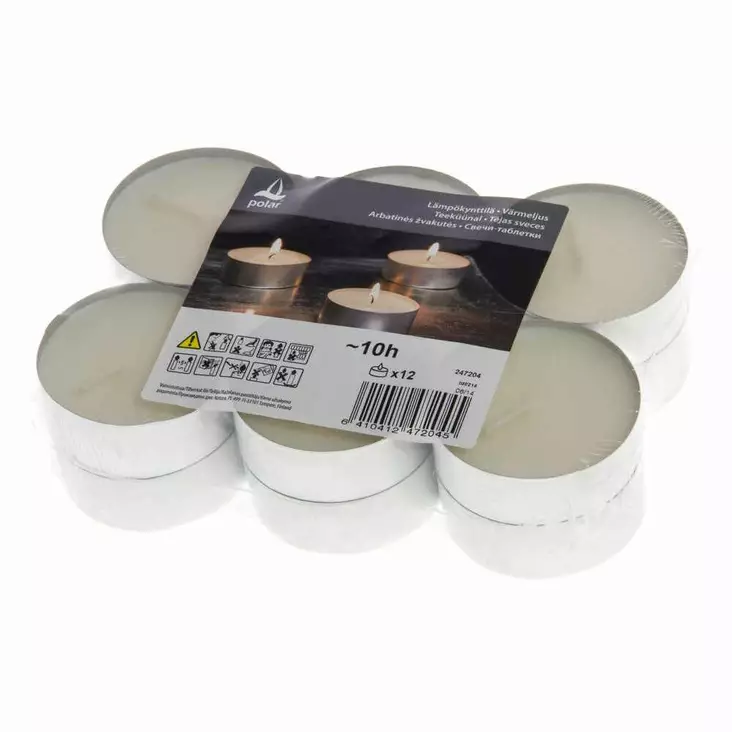 Lämpökynttilä maxi 12 kpl 8 h - Tuikkukynttilät ja lämpökynttilät - 6410412472045 - 1