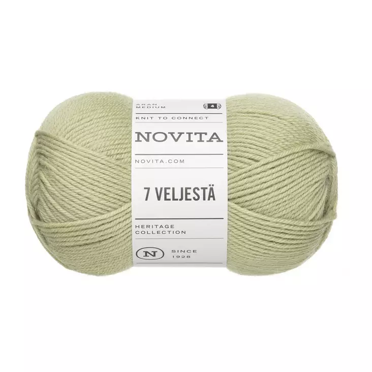 Lanka 7 veljestä vaalea salvia 100g - Sukkalangat - 6412618215495 - 1