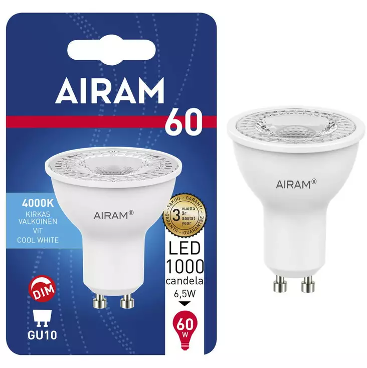 LED PAR 16 6,5W/840 GU10 - Lamput GU10 kanta - 6435200242525 - 1