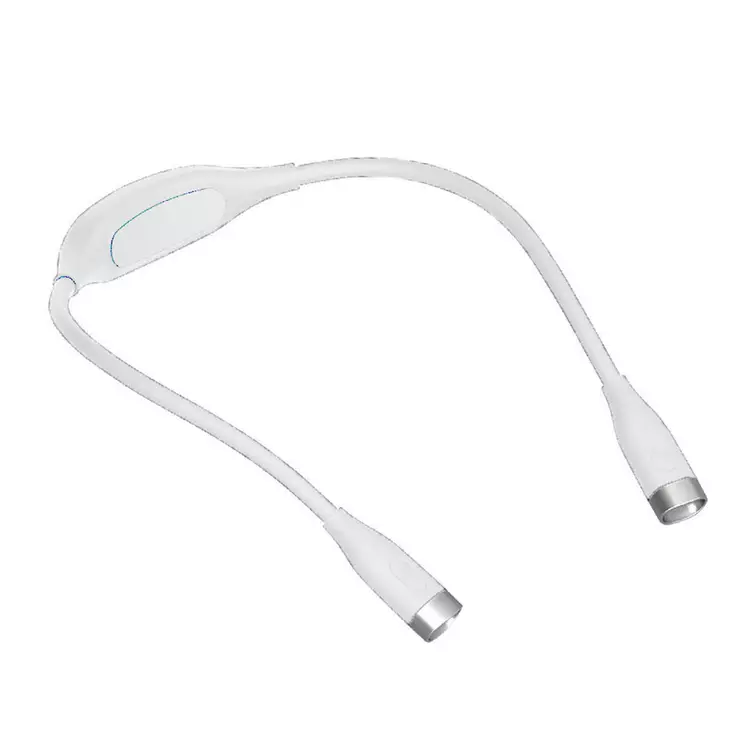 Ladattava lukuvalo kaulaan ripustettava valkoinen. - Taskulamput - 6438168118765 - 1