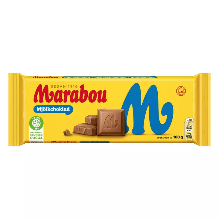 Marabou maitosuklaalevy 160g - Suklaat - 7622202238475 - 1