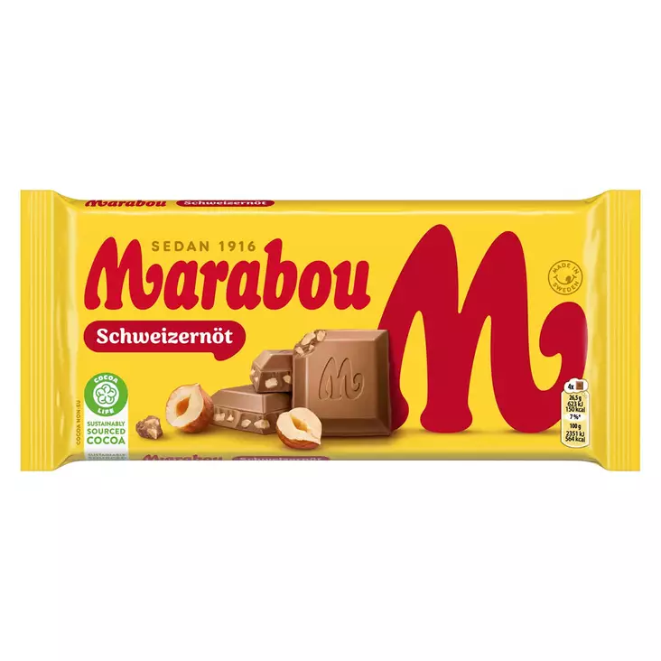 MARABOU SUKLAALEVY 200G SCHWEIZERNÖT - Suklaat - 7310511216405 - 1