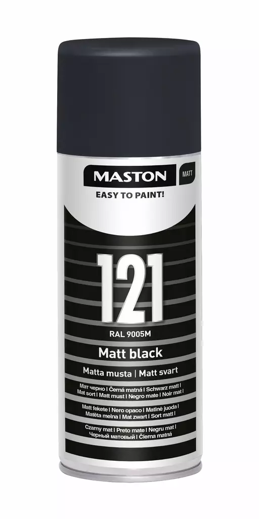 Spraymaali 100 mattamusta 400ml - Spraymaalit - 6412491001215 - 1