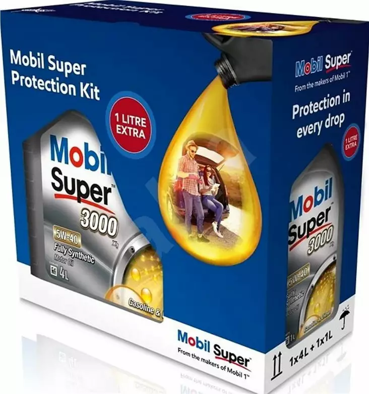 MOBIL SUPER 3000 5W-40 4L - Moottoriöljyt - 5407004037905 - 1