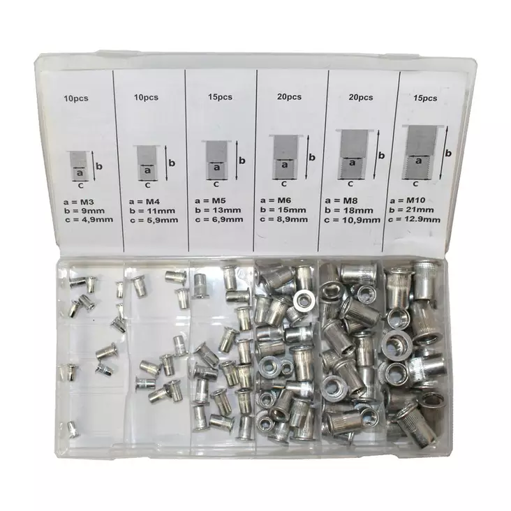 Niittimutterilajitelma 90-os Alumiini - Niitit - 6430074692605 - 1