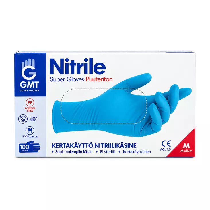 NITRIILIKÄSINE M 100 kpl/pkt - Suojakäsineet ja suojavälineet - 6438159999915 - 1