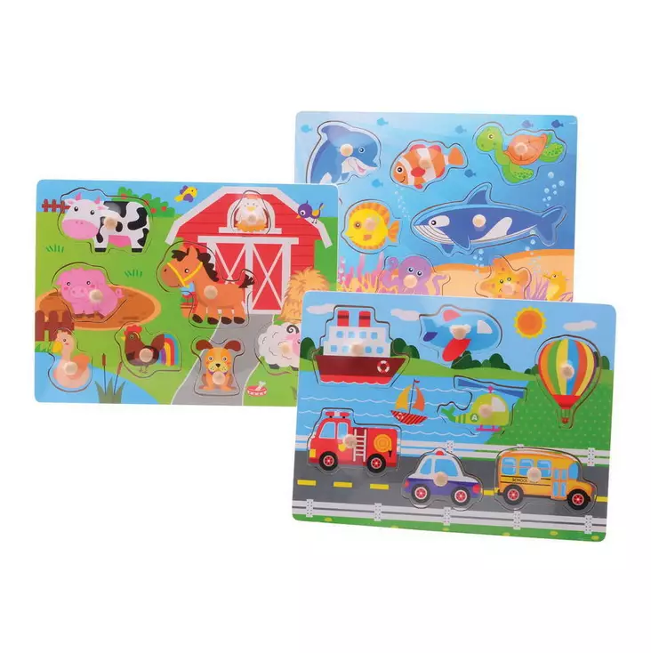 NUPPIPALAPELI PUUNAPEILLA - Lasten palapelit - 8711866222575 - 1