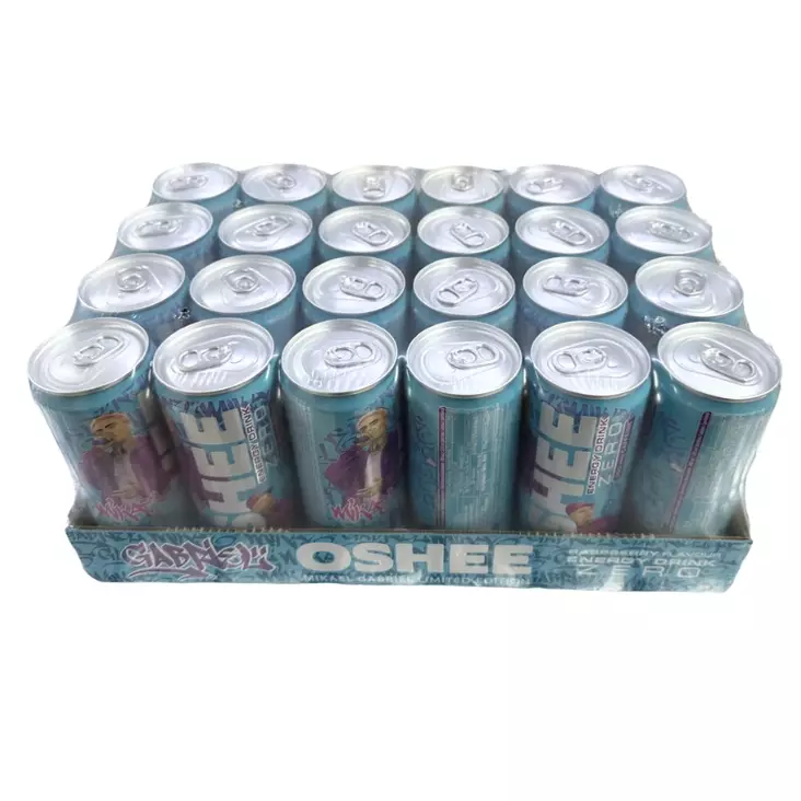Oshee vadelma energiajuoma 24kpl lava - Energiajuomat - 5905868421385 - 1