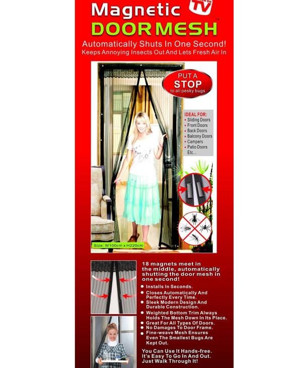 OVIVERHO MAGNEETILLA 100*220CM ITIKKA - Hyönteisverkot ja oviverhot - 6438168036465 - 1