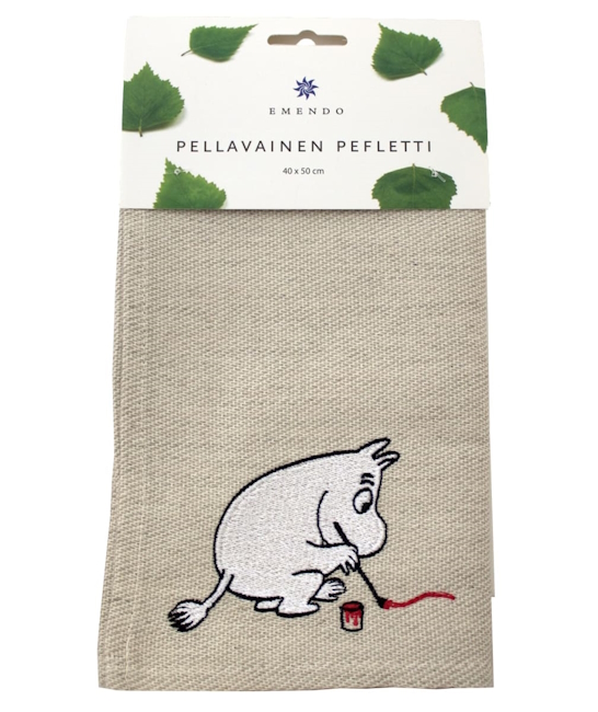 Muumi Emendo pellavainen pefletti 40x50cm - Saunatekstiilit ja laudeliinat - 6417892032615 - 1