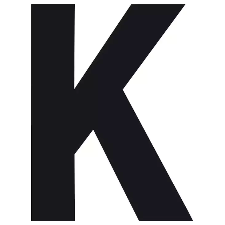 Pisla kirjaintarra k musta 8cm - Talonumerot ja -kirjaimet - 6414676008705 - 1