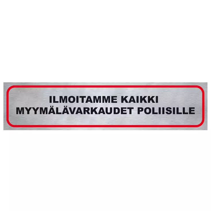 Pisla tarra ILMOITAMME MYYMÄLÄVARKAUDET - Opasteet ja kyltit - 6414676008385 - 1