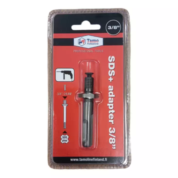 Porakoneistukka adapteri Sds+10mm 3/8" - SDS-poranterät - 6420613762395 - 1