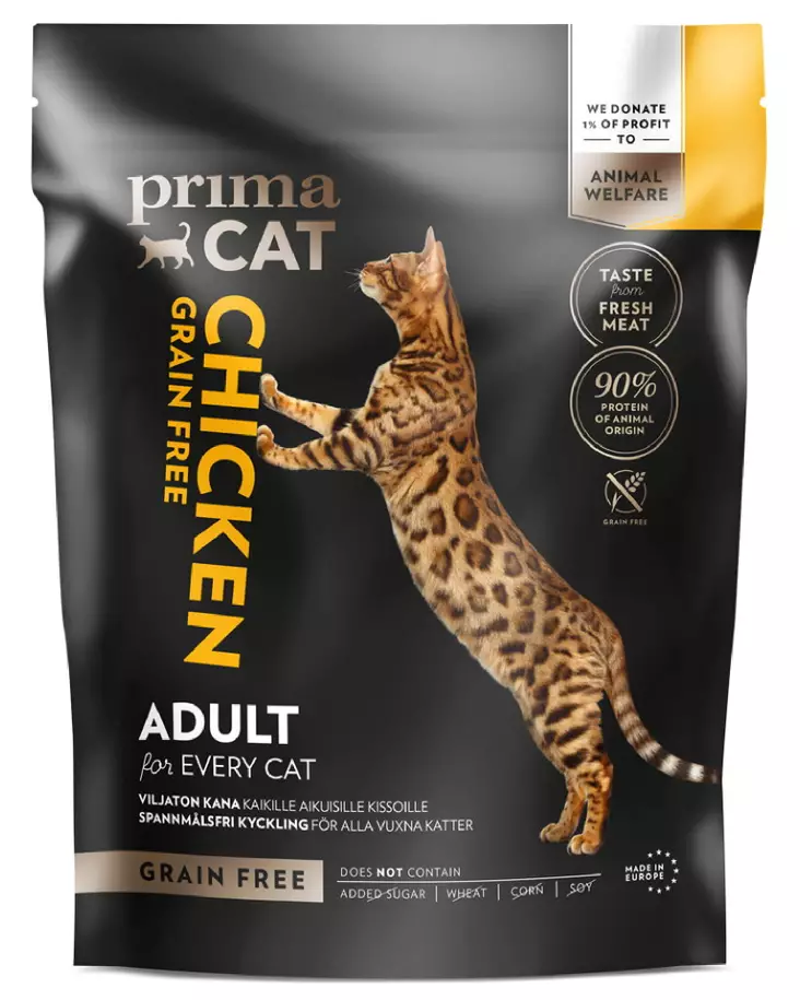 PrimaCat Viljaton kana aikuisille kissoille 400 g - Kissanruoat ja herkut - 6430069580115 - 1