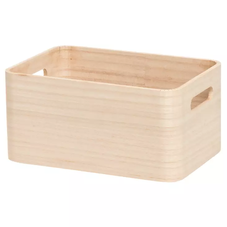 PUINEN LAATIKKO 27 x 18 x 13cm 4Living - Sisustuskorit ja puulaatikot - 6410413073975 - 1