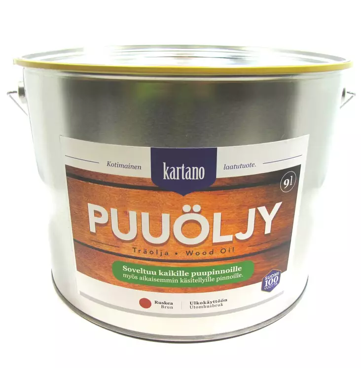 PUUÖLJY RUSKEA 9,0L VESIOHENTEINEN KARTANO - Puuöljyt ja puunsuoja-aineet - 6438168098005 - 1