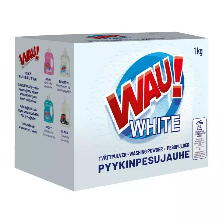 Pyykinpesujauhe Wau White 1kg - Pyykinpesujauheet - 6419642132255 - 1