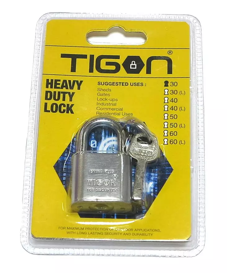 RIIPPULUKKO 30MM TIGON - Riippulukot, kassalippaat ja kassakaapit - 6438417029675 - 1