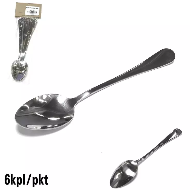 RUOKALUSIKKA 6kpl/pkt TERÄS - Aterimet - 6438417027275 - 1