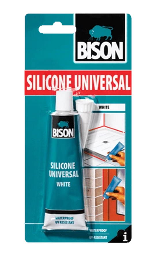SILIKONI BISON Silicone Universal white 60 ml - Silikonit - 8710439101125 - 1