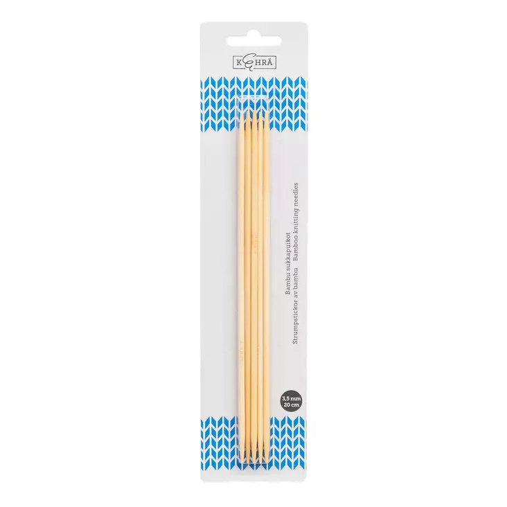 Kehrä Sukkapuikot bambu 3,5 mm 5 kpl - Sukkapuikot - 6410412393555 - 1