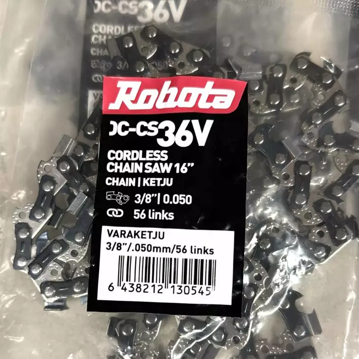 Teräketju 3/8 56L 1,3mm akkuketjusahaan DC-CS36V - Moottorisahan teräketjut ja laipat - 6438212130545 - 1