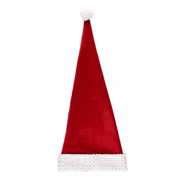 Tonttulakki Luxus pitkä lasten 70cm - Jouluasusteet ja tonttulakit - 6410416369075 - 1