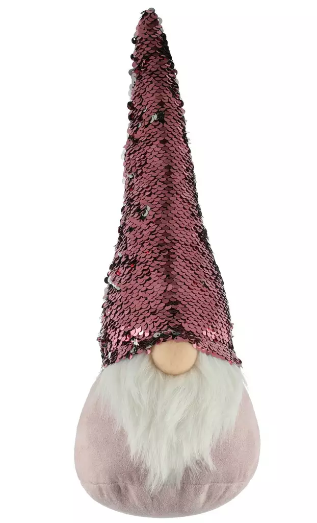 TONTTU PALJETTILAKKI PINKKI/HOPEA - Joulutontut - 6410413178915 - 1