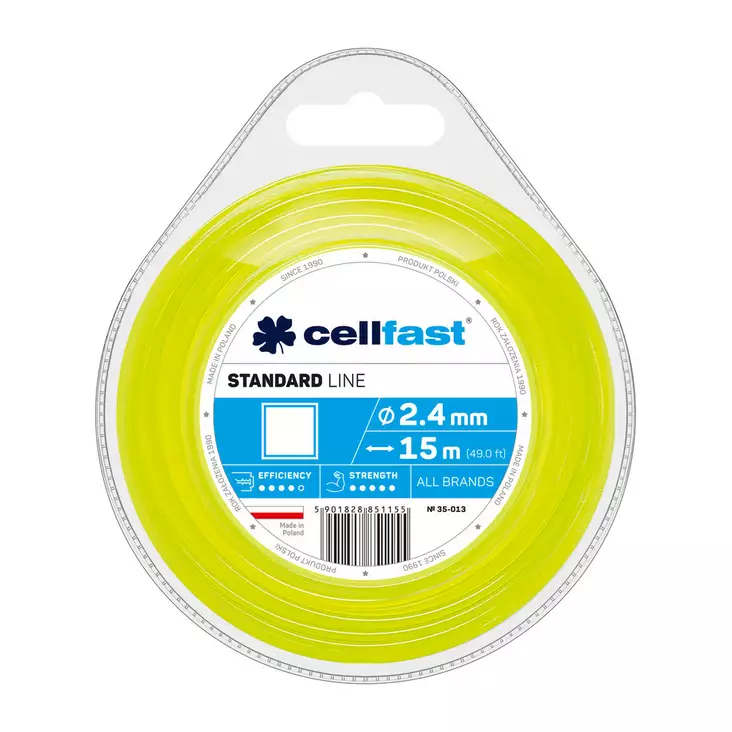 TRIMMERIN SIIMA 2,4mm 15m neliö - Trimmerin siimat - 5901828851155 - 1