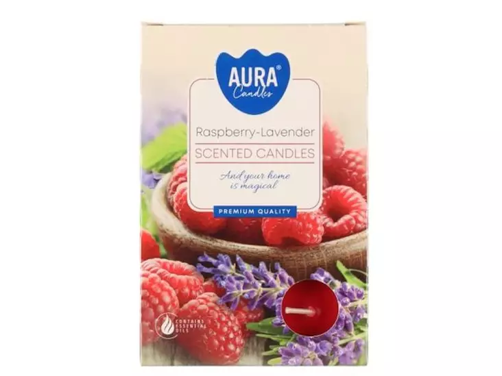 TUOKSULÄMPÖKYNTTILÄ 6 KPL RASBERRY-WHITE - Tuoksukynttilät ja tuoksutuikut - 5906927046235 - 1