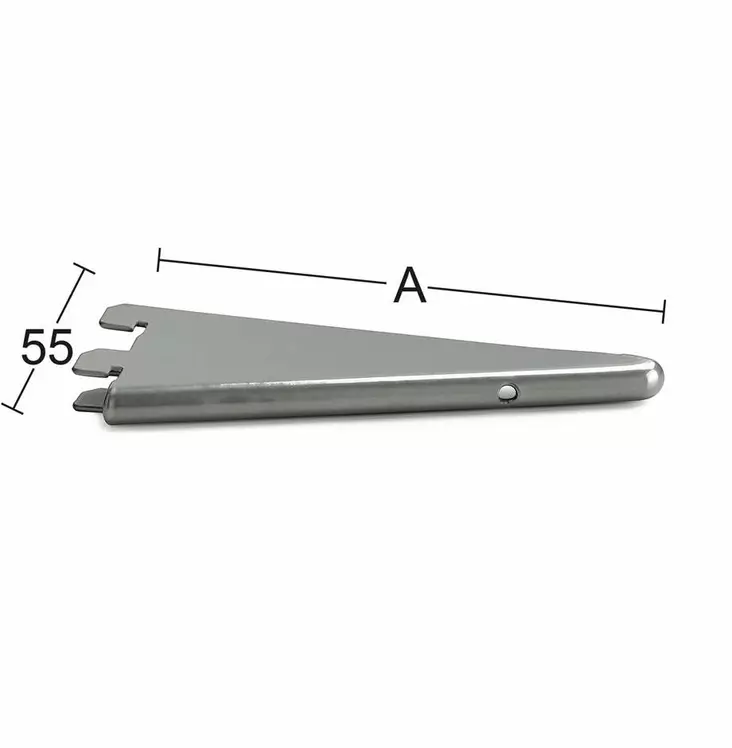 U-KANNATIN 35CM HOPEA - Hyllynkannattimet ja seinäkiskot - 6420614027585 - 1