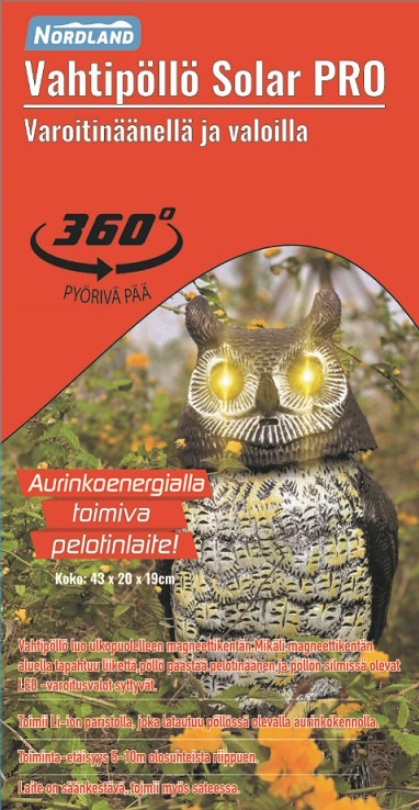 vahtip=C3=B6ll=C3=A4 aurinkokennolla solar pro lintujen karkoittaminen=
 - Pihapatsaat ja veistokset - 6438168106465 - 1