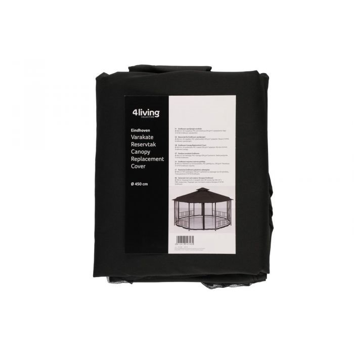 Varakate Hoogeven 8-kulmainen musta - Paviljongin varakatteet - 6410413147485 - 1