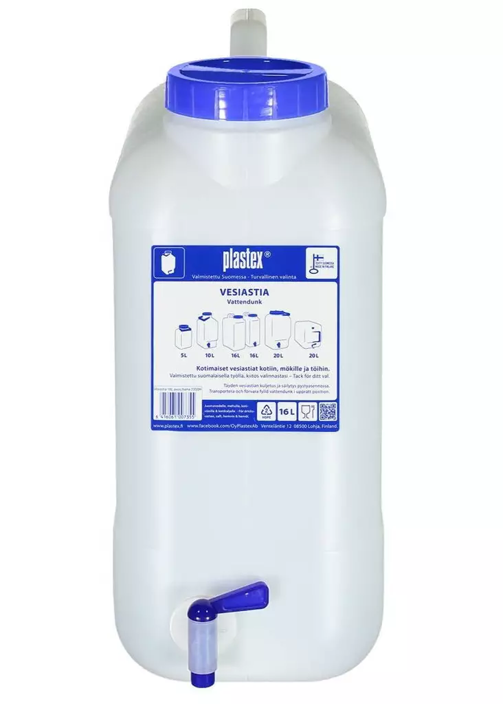 KANISTERI 16L HANALLA - Vesikanisterit ja vesiastiat - 6416061007355 - 1