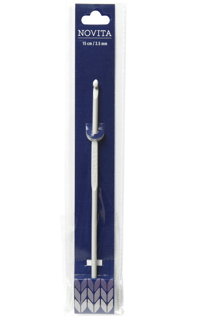 VIRKKUUKOUKKU 15cm 3,50mm Novita alumiini virkkuukoukku - Virkkuukoukut - 6412619673515 - 1