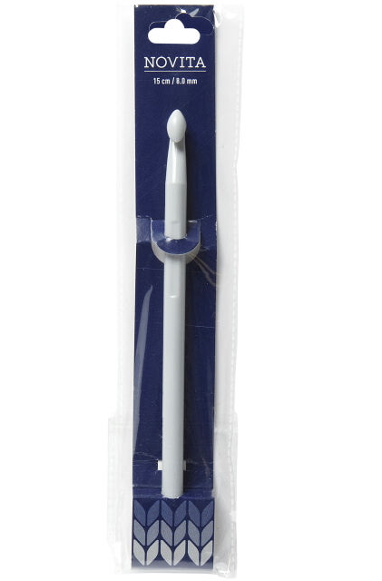 VIRKKUUKOUKKU 15cm 8,00mm Novita muovi virkkuukoukku - Virkkuukoukut - 6412619678015 - 1