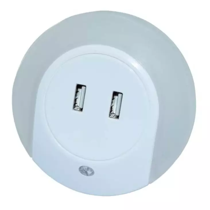 Yövalo LED hämäräkytkin 2xUSB - Muut lamput ja polttimot - 6438140408075 - 1